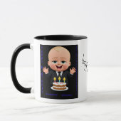 Elegant "Happy Birthday" coffee mug マグカップ (左)