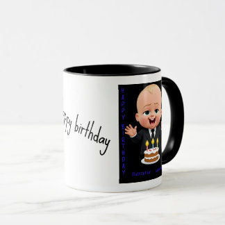 Elegant "Happy Birthday" coffee mug マグカップ