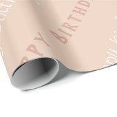 Elegant Happy Birthday Wrapping Paper ラッピングペーパー (ロールコーナー)