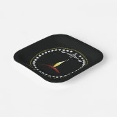 Elegant Happy Diwali Diya Flame Star Wreath ペーパープレート (傾斜あり)