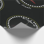 Elegant Happy Diwali Diya Flame Star Wreath ラッピングペーパー (角)