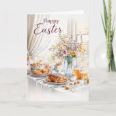 Elegant Happy Easter Card in Soft Pastels カード (正面)