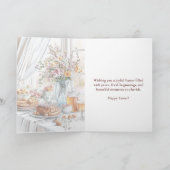Elegant Happy Easter Card in Soft Pastels カード (内部)