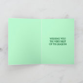 Elegant Happy Holidays Gold Foil Snowflakes Photo シーズンカード (内部)