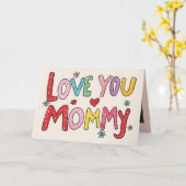Elegant Happy Mother's Day Photo Greeting Card カード (黄色い花)
