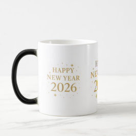 Elegant Happy New Year 2026 Coffee Mug モーフィングマグカップ
