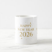 Elegant Happy New Year 2026 Coffee Mug モーフィングマグカップ (中央)