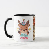 elegant happy new year 2026 coffee mug & cup マグカップ (左)