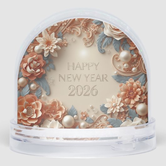 elegant happy new year 2026 snow globe (裏面)