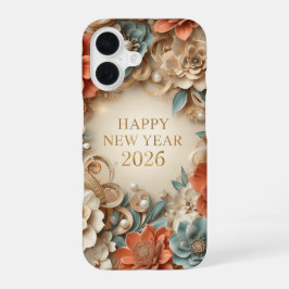 elegant happy new year phone case iPhone 16ケース