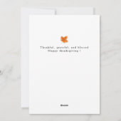 Elegant Happy Thanksgiving Autumn Leaves 3 Photo シーズンカード (裏面)