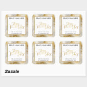 Elegant Happy Valentine’s Day Candle Label スクエアシール (シート)