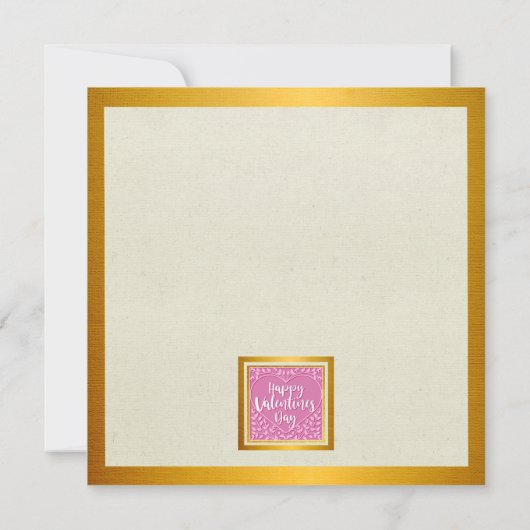 Elegant Happy Valentine's Day | Gold & Pink Heat (裏面)