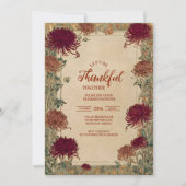 Elegant Harvest Floral Celebration 招待状 (正面)