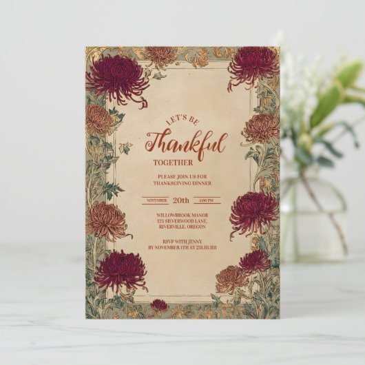 Elegant Harvest Floral Celebration 招待状 (スタンド正面)