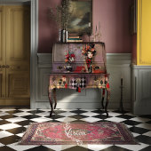 Elegant Hatter Harlequin Diamond Floral 薄葉紙