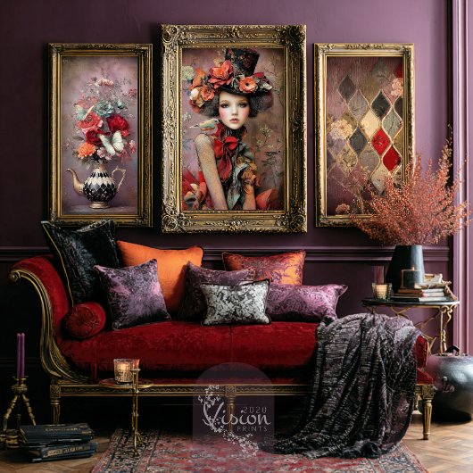 Elegant Hatter Harlequin Teapot Floral 薄葉紙