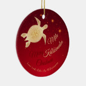 Elegant Hawaiian Christmas セラミックオーナメント (右)