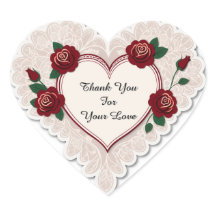 Elegant Heart Card With Red Roses