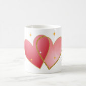 Elegant Heart & Gold Leaf Mug コーヒーマグカップ (中央)