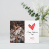 Elegant Heart Happy Valentine's Day Photo シーズンポストカード (スタンド正面)