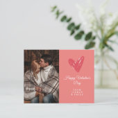 Elegant Heart Happy Valentine's Day Photo シーズンポストカード (スタンド正面)