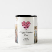 Elegant Heart Happy Valentine's Day Photo ツートーンマグカップ (中央)