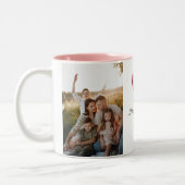 Elegant Heart Happy Valentine's Day Photo ツートーンマグカップ (左)