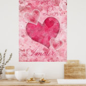 Elegant Hearts Poster ポスター (キッチン)