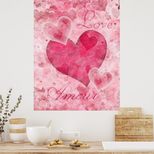 Elegant Hearts Poster ポスター (キッチン)