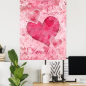 Elegant Hearts Poster ポスター (ホームオフィス)