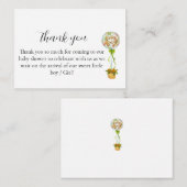 Elegant Hello Baby Shower Thank You Card ノートカード (正面/裏面)