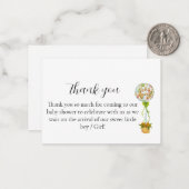 Elegant Hello Baby Shower Thank You Card ノートカード (正面/裏面インサイチュ)