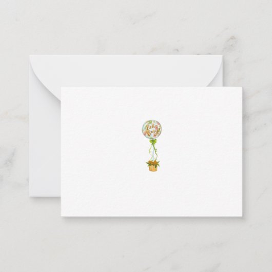 Elegant Hello Baby Shower Thank You Card ノートカード (裏面)