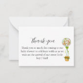 Elegant Hello Baby Shower Thank You Card ノートカード (正面)