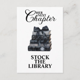 Elegant Her Next Chapter Bookish Bridal Shower  エンクロージャーカード