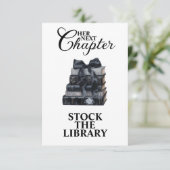Elegant Her Next Chapter Bookish Bridal Shower  エンクロージャーカード (スタンド正面)