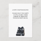 Elegant Her Next Chapter Bookish Bridal Shower  エンクロージャーカード (裏面)