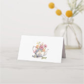 Elegant Hight Tea Vintage Name Place Card プレイスカード (裏面)