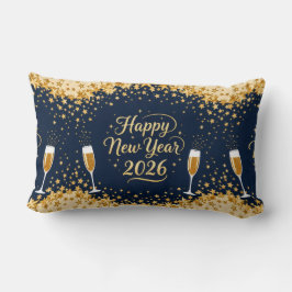Elegant Holiday Accent Throw Pillow-New Year ランバークッション