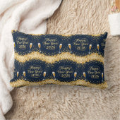 Elegant Holiday Accent Throw Pillow-New Year ランバークッション (ブランケット)