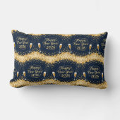 Elegant Holiday Accent Throw Pillow-New Year ランバークッション (正面)