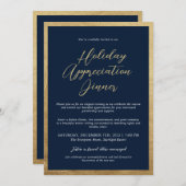 Elegant Holiday Appreciation Dinner Company 招待状 (正面/裏面)
