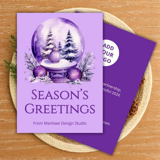  Elegant Holiday Card | Upload Business Info シーズンカード