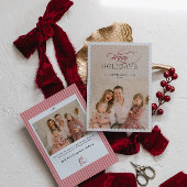 Elegant Holiday Card with Scalloped Border 招待状