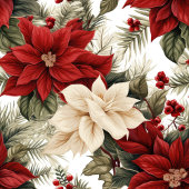 Elegant Holiday Curtain Red Bloom Bathroom Gift シャワーカーテン