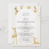 Elegant Holiday Dinner Menu Party Invite 招待状 (正面)