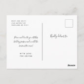 Elegant Holiday Gold Red Christmas Trees w/ Bows ポストカード (裏面)