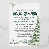 Elegant Holiday Party Invitation Card 箔招待状 (正面)