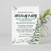 Elegant Holiday Party Invitation Card 箔招待状 (立ち正面)